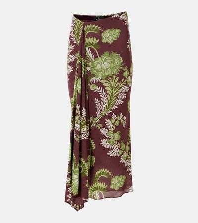 Etro Etro Floral draped midi skirt