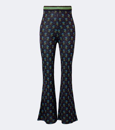Etro Etro Floral jacquard flared pants
