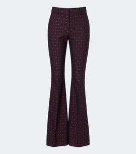 Etro Etro Floral jacquard wool and cotton flared pants