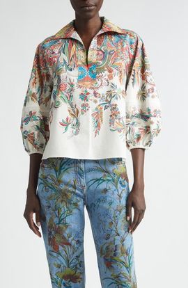 Etro Etro Floral Paisley Cotton Top