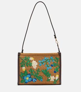 Etro Etro Floral raffia shoulder bag