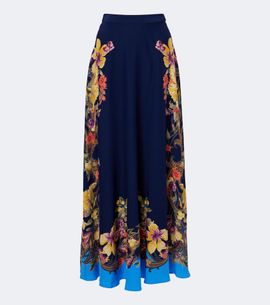 Etro Etro Floral silk crêpe de chine maxi skirt