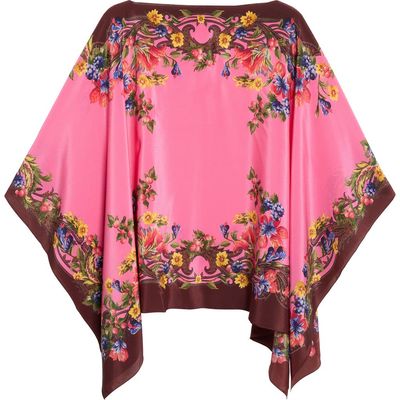 Etro Etro Floral Silk Poncho