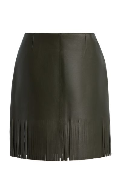 Etro Etro Fringed Leather Skirt