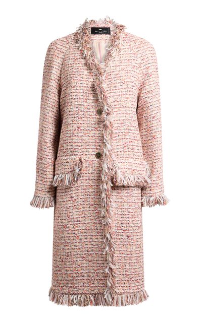 Etro Etro Fringed Tweed Coat
