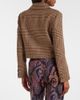 Etro Etro Houndstooth cropped wool blazer - 6