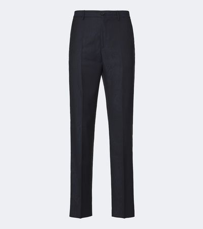 Etro Etro Jacquard virgin wool straight pants