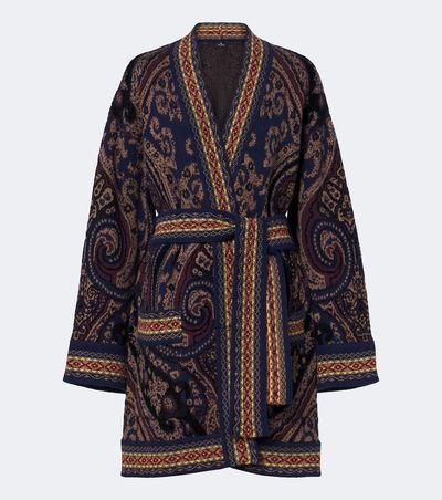 Etro Etro Jacquard wool-blend kaftan