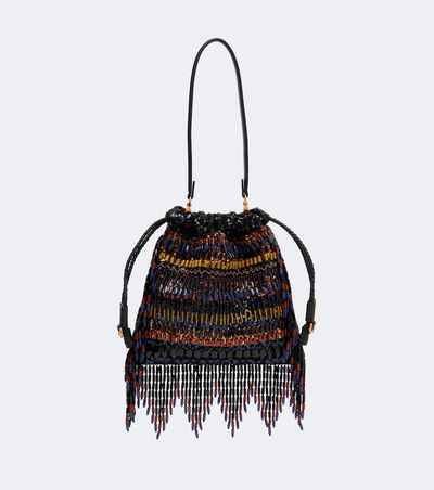 Etro Etro Kalispera Small beaded fringed shoulder bag