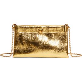 Etro Etro Mini Talk Metallic Leather Clutch