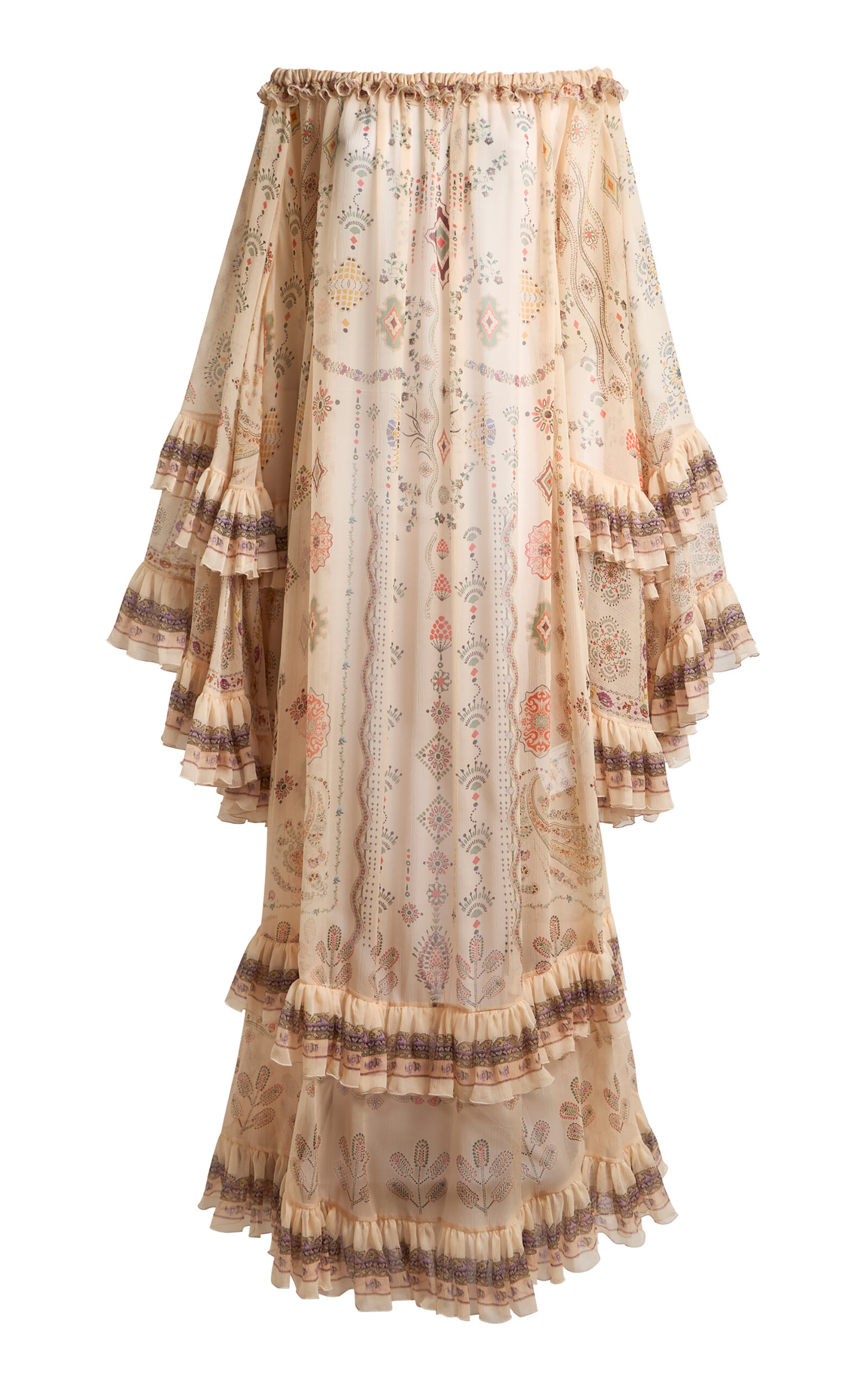 Etro Etro OffTheShoulder Silk Maxi Dress