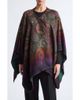 Etro Etro Ombré Paisley Swirl Reversible Wool Blend Cape - 1