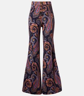 Etro Etro Paisley cotton-blend flared pants