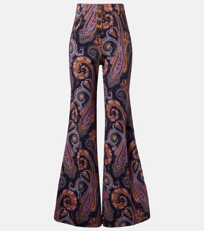 Etro Etro Paisley cotton-blend flared pants