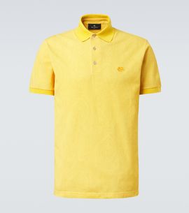 Etro Etro Paisley cotton piqué polo shirt