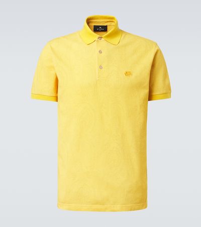 Etro Etro Paisley cotton piqué polo shirt