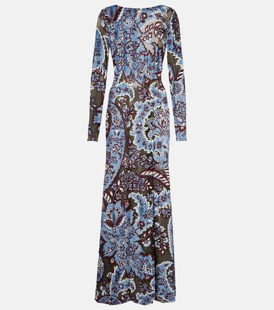 Etro Etro Paisley crÃªpe jersey maxi dress