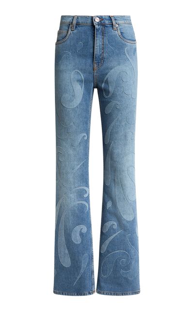 Etro Etro Paisley Denim Flared Jeans