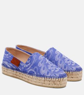 Etro Etro Paisley denim jacquard espadrilles