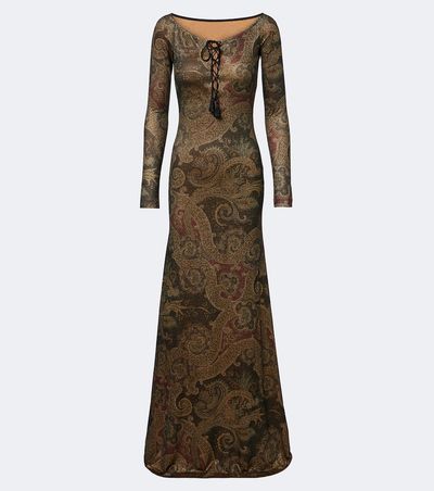 Etro Etro Paisley jersey gown