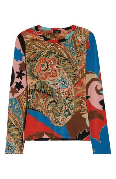 Etro Etro Paisley Long Sleeve Jersey Top