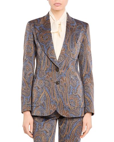 Etro Etro Paisley Peak Lapel Fitted Jacket