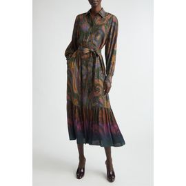 Etro Etro Paisley Print Long Sleeve Shirtdress