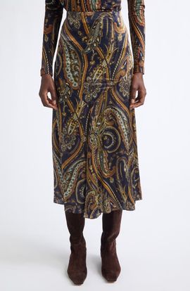 Etro Etro Paisley Print Midi Skirt