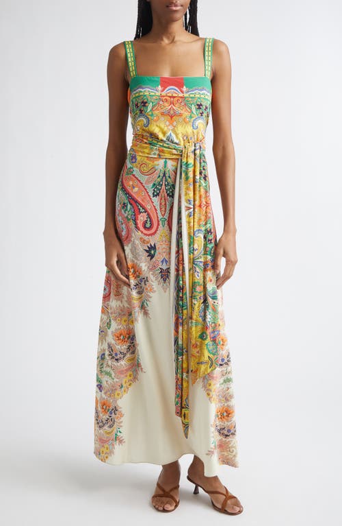 Etro Etro Paisley Print Stretch Maxi Sundress