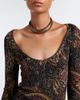 Etro Etro Paisley ribbed-knit top - 3