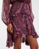 Etro Etro Paisley ruffled silk minidress - 4
