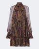 Etro Etro Paisley tie-neck silk minidress - 1