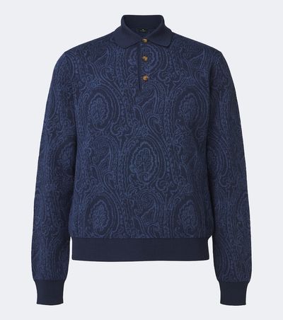 Etro Etro Paisley wool-blend polo sweater