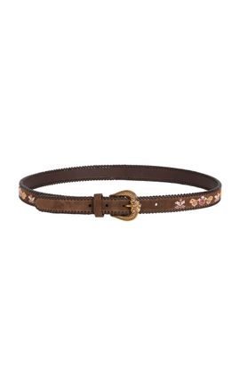 Etro Etro PaisleyEmbroidered Leather Belt