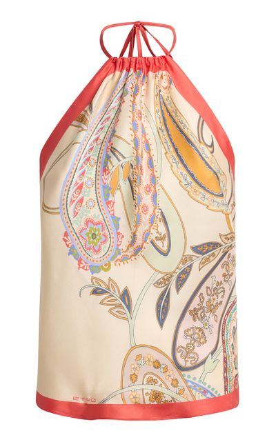 Etro Etro PaisleyPrinted Silk Halter Top