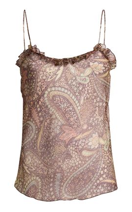 Etro Etro PaisleyPrinted SilkMetallic Top