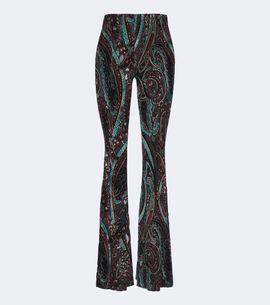 Etro Etro Patch-appliqué paisley flared pants