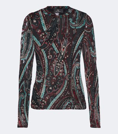 Etro Etro Patch-appliqué paisley top