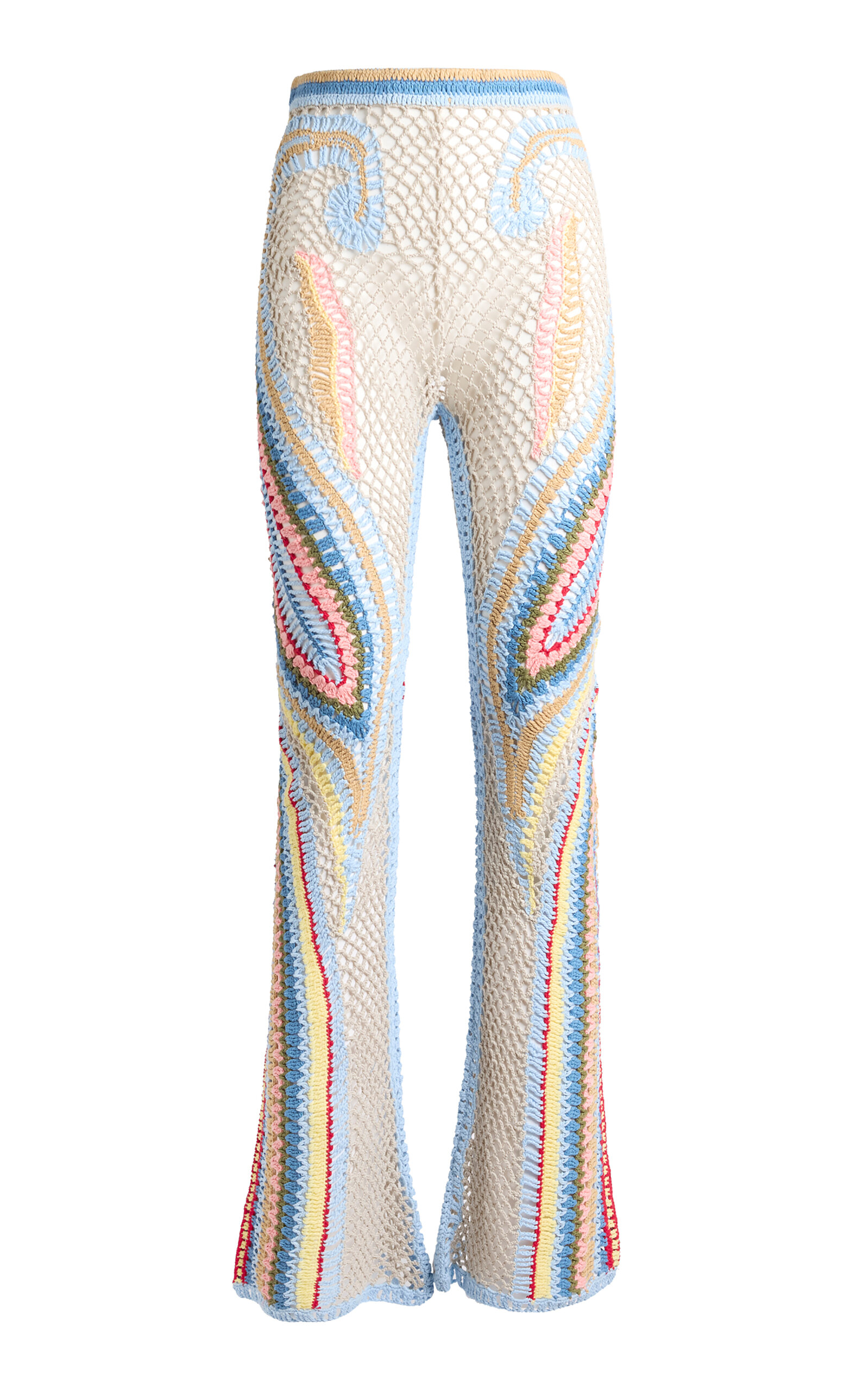 Etro Etro Patterned Cotton Flared Pants