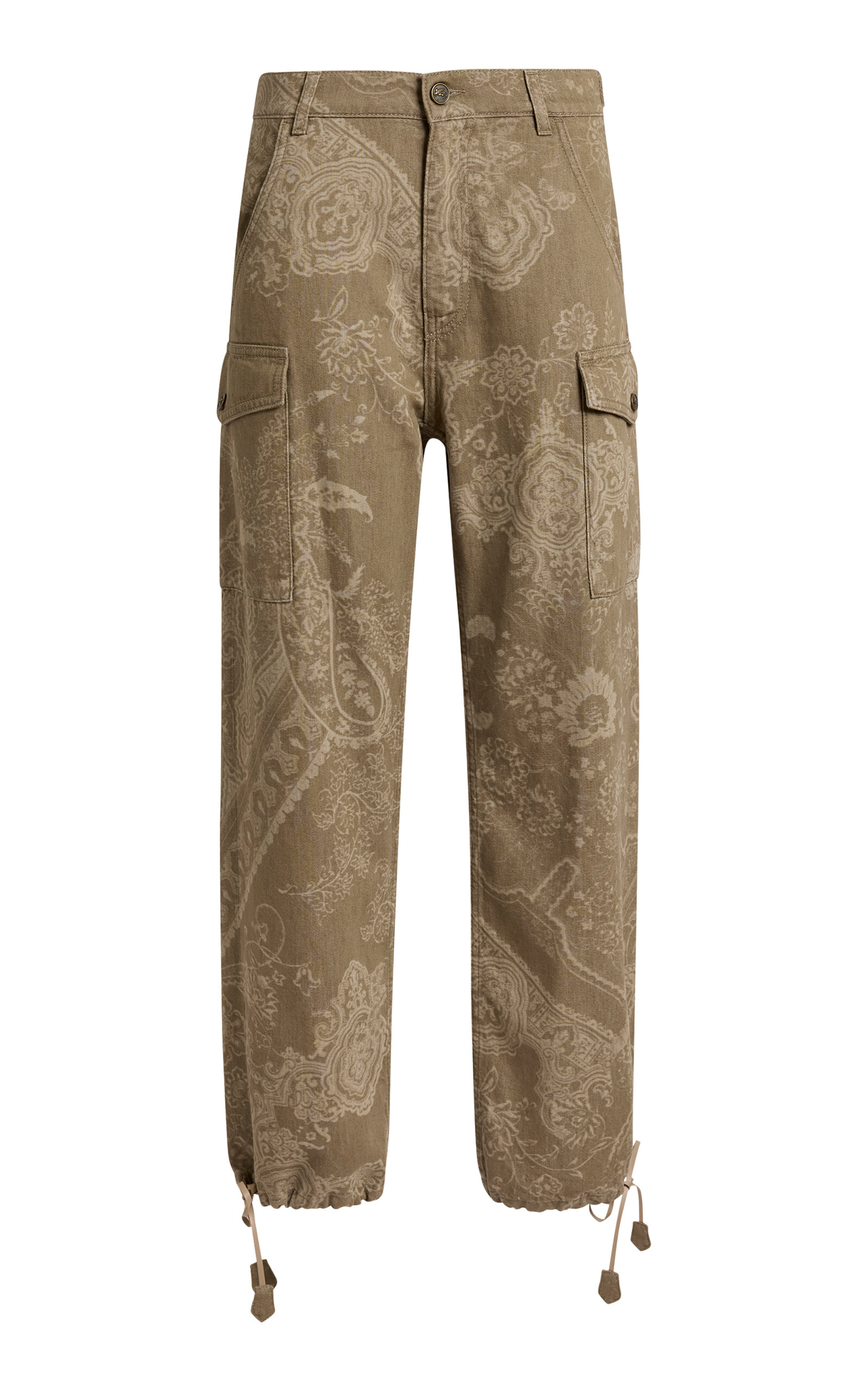 Etro Etro Patterned CottonDenim StraightLeg Pants