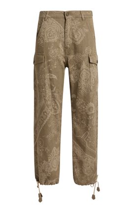 Etro Etro Patterned CottonDenim StraightLeg Pants