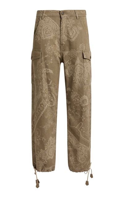 Etro Etro Patterned CottonDenim StraightLeg Pants