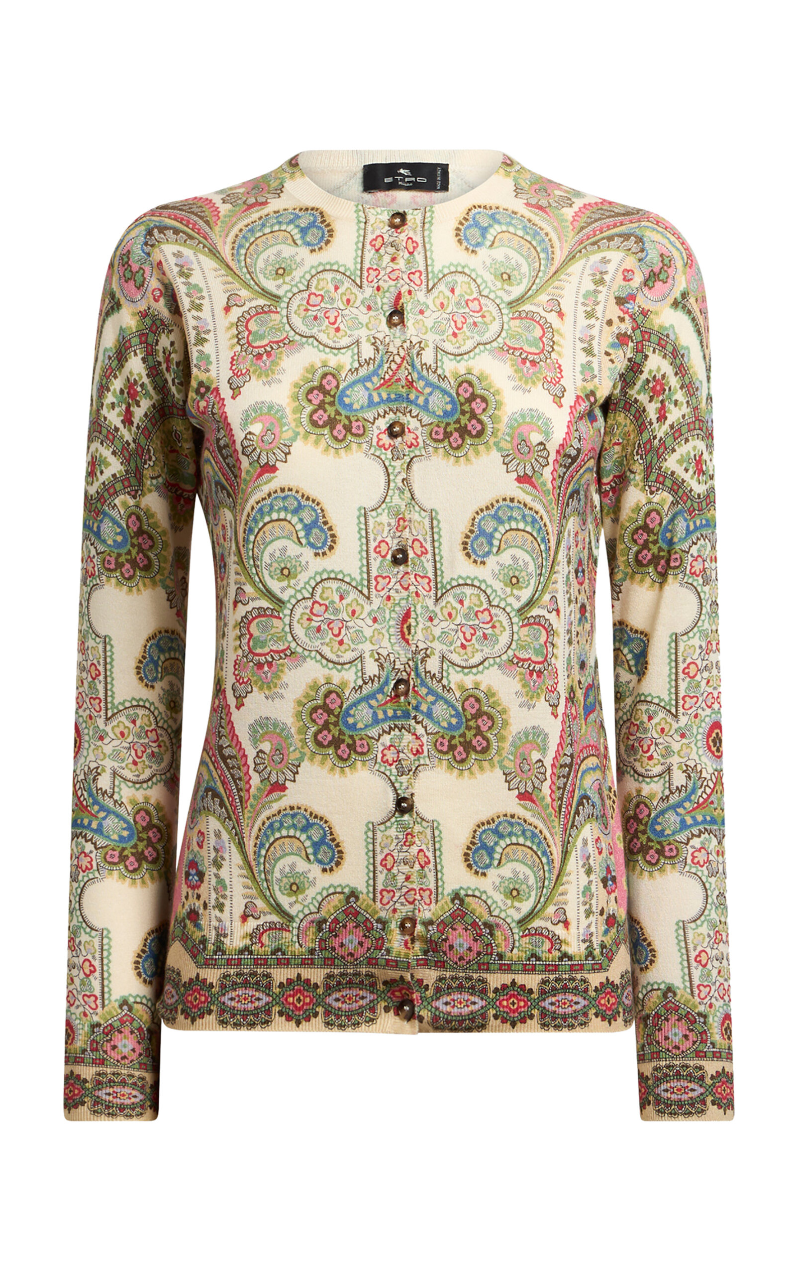 Etro Etro Patterned Knit SilkCashmere Cardigan