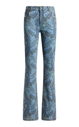 Etro Etro Patterned StretchDenim Bootcut Jeans