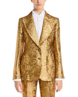 Etro Etro Peak Lapel Textured Button Front Jacket