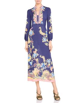 Etro Etro Placed Floral Midi Dress