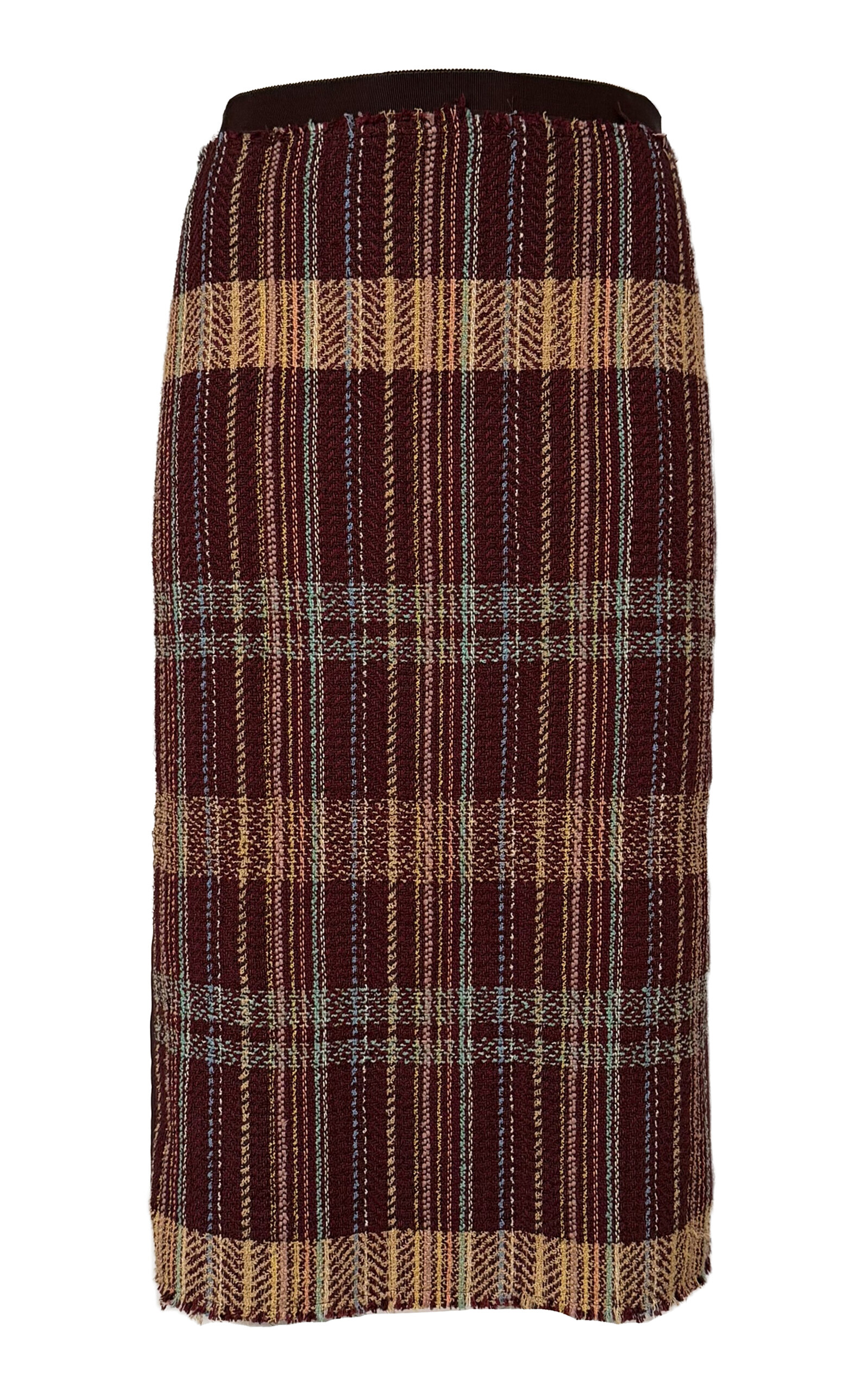 Etro Etro Plaid CottonBlend Midi Skirt