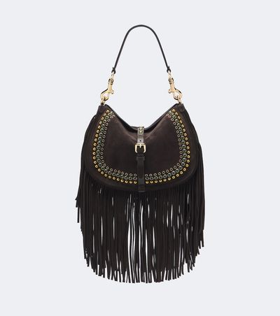 Etro Etro Pony Medium studded suede shoulder bag
