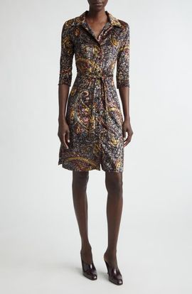 Etro Etro Print Paisley Jacquard Shirtdress