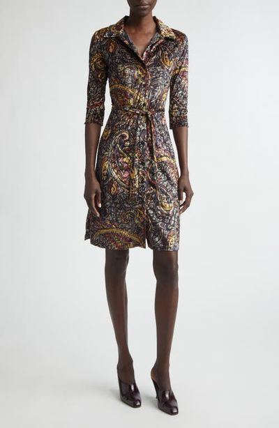Etro Print Paisley Jacquard Shirtdress